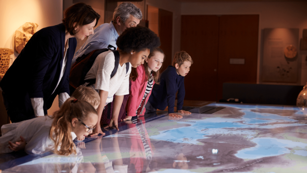 Enhancing the Visitor Experience: Museum patrons interacting with an exhibit